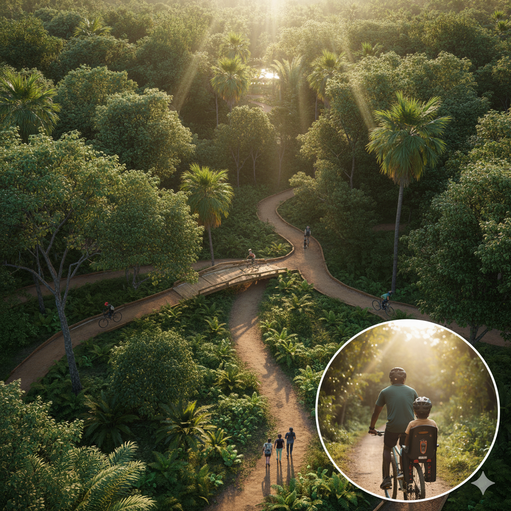 Forêt de balade et VTT